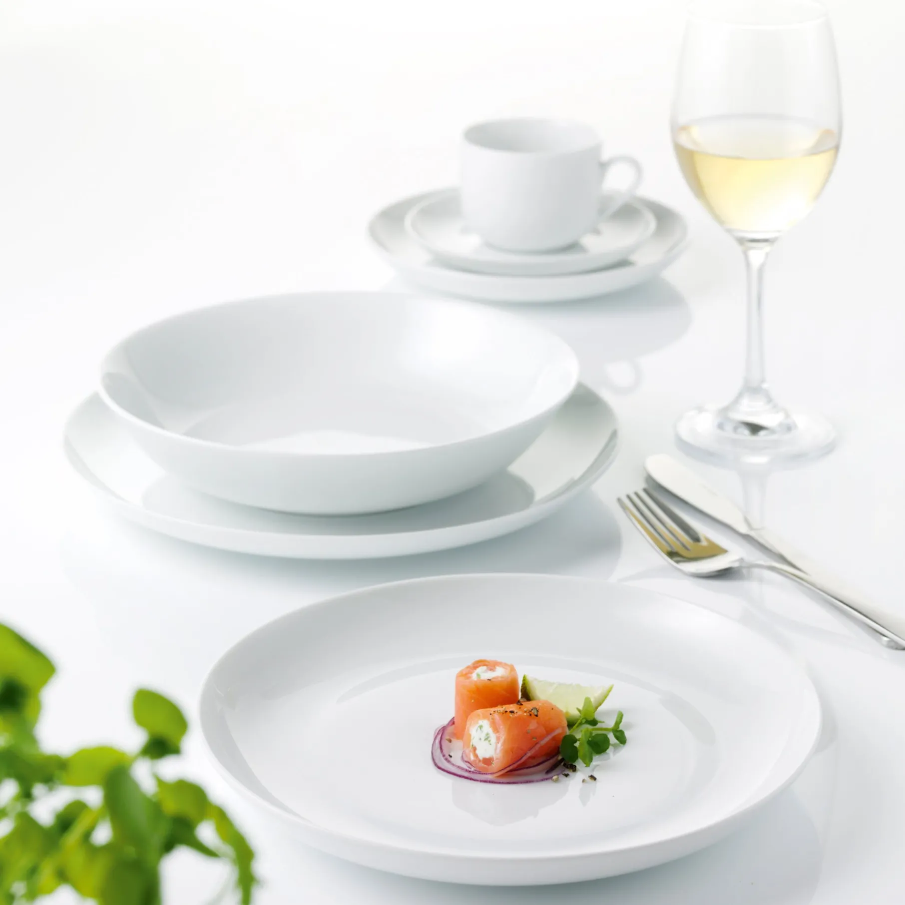 Atelier steaktallerken super hvid