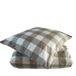 Blok tern sengetøj 140x220 cm mud/off white