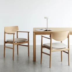 Celeste spisebordsstol m. armlæn - Stof