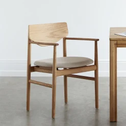 Celeste spisebordsstol m. armlæn - Stof