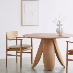 Celeste spisebordsstol m. armlæn - Stof