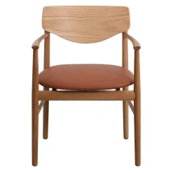 Celeste spisebordsstol m. armlæn - Læder