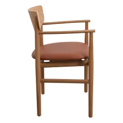 Celeste spisebordsstol m. armlæn - Læder