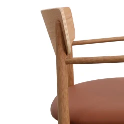 Celeste spisebordsstol m. armlæn - Læder