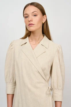 CRNatalie Slå-Om Hør Kjole