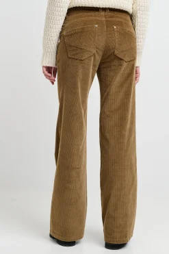 CRVolume wide jeans i fløjl