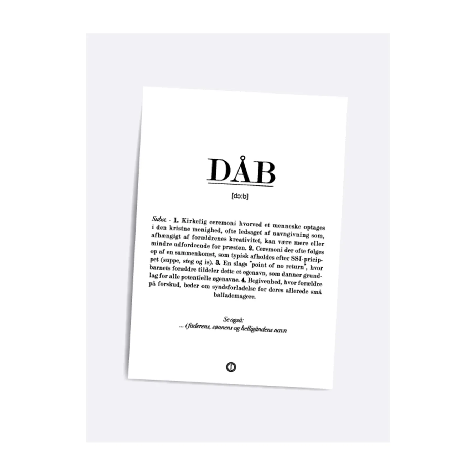 Dåb Definitions