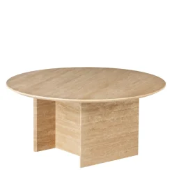 GALILEO rundt travertin sten sofabord Ø85 cm