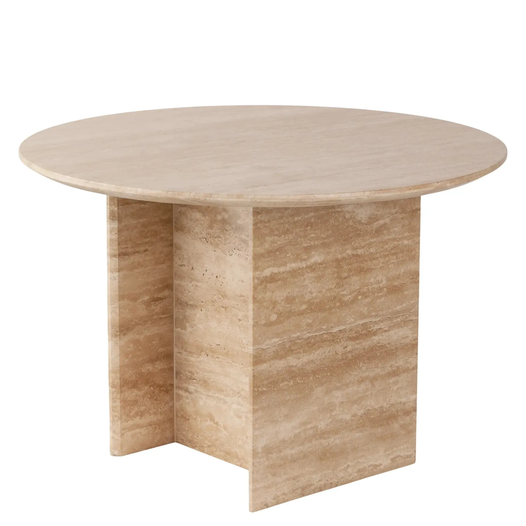 GALILEO rundt travertin sten sofabord Ø65 cm