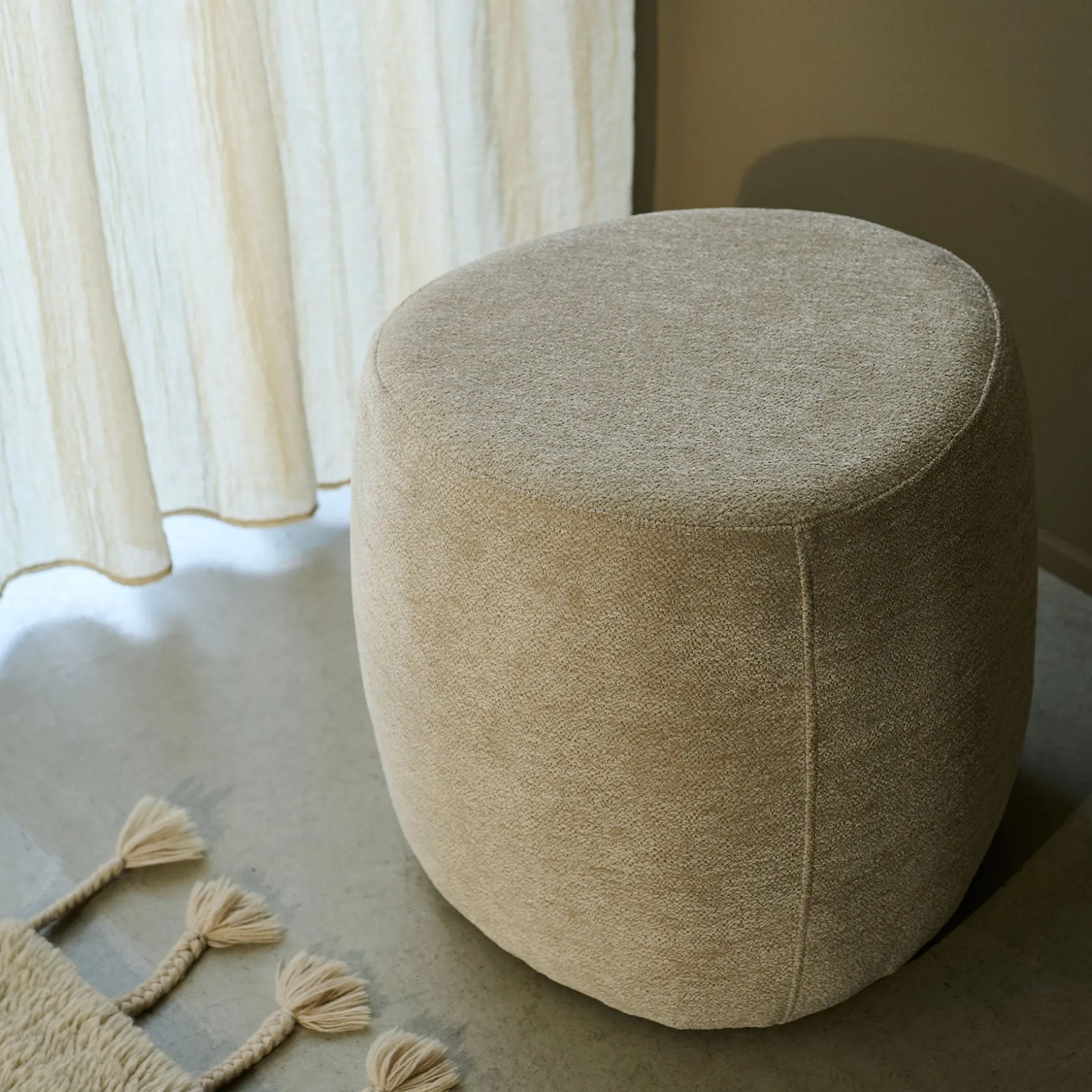 Genie puf stof Ø49,5 cm