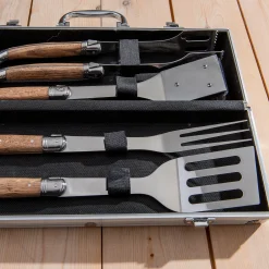 Grillsæt 4 dele egetræ