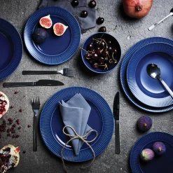 Groovy 16 dele stel blå stentøj