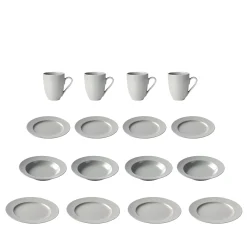 Groovy 16 dele stel grå stentøj