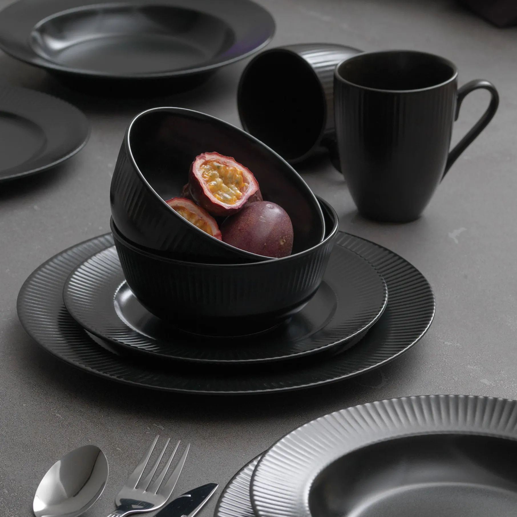 Groovy 16 dele stel sort stentøj