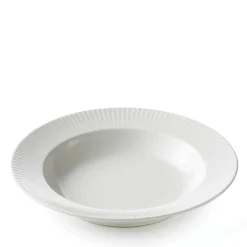 Groovy suppetallerken Ø23 cm hvid stentøj