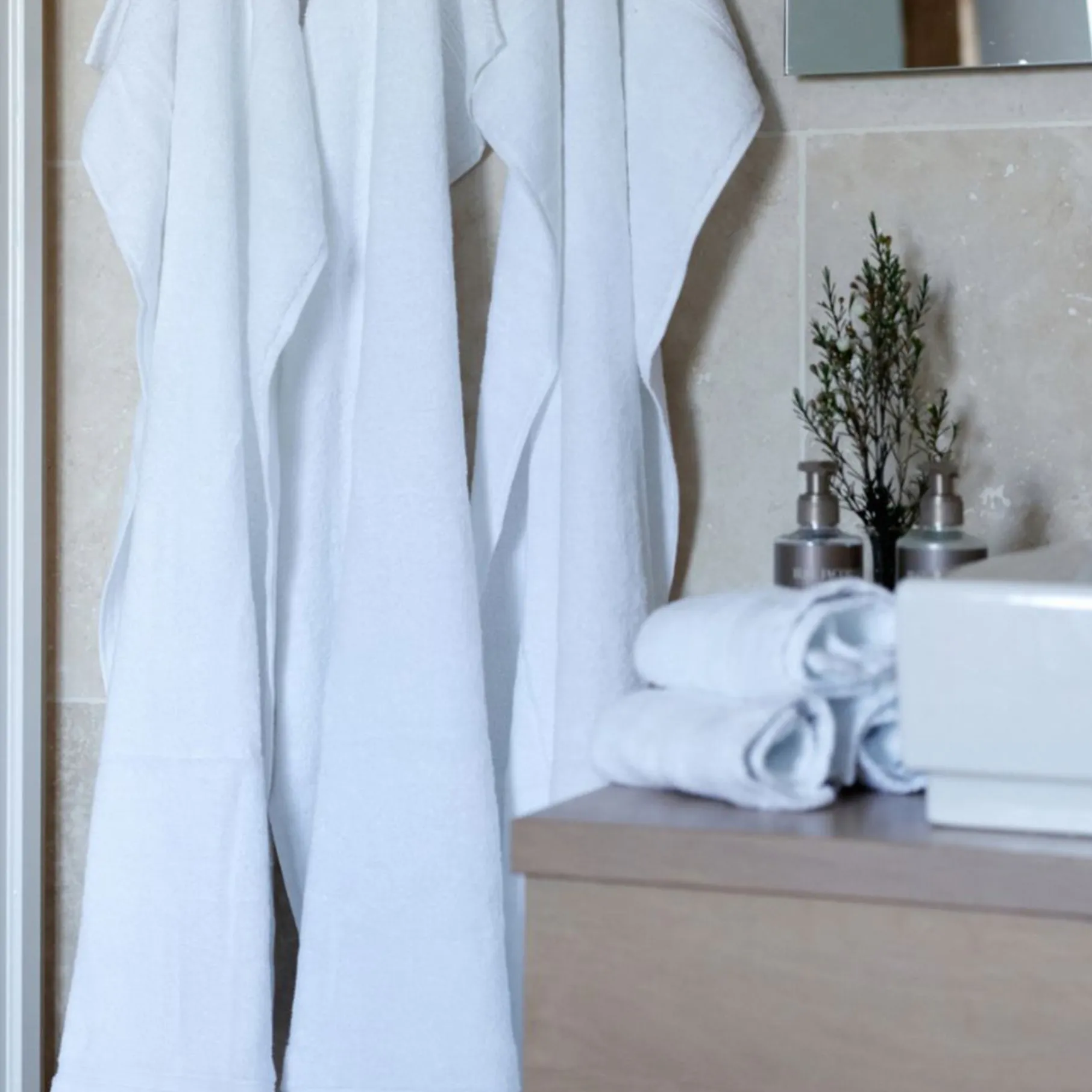 Håndklæde 2 stk 50x100 cm hvid