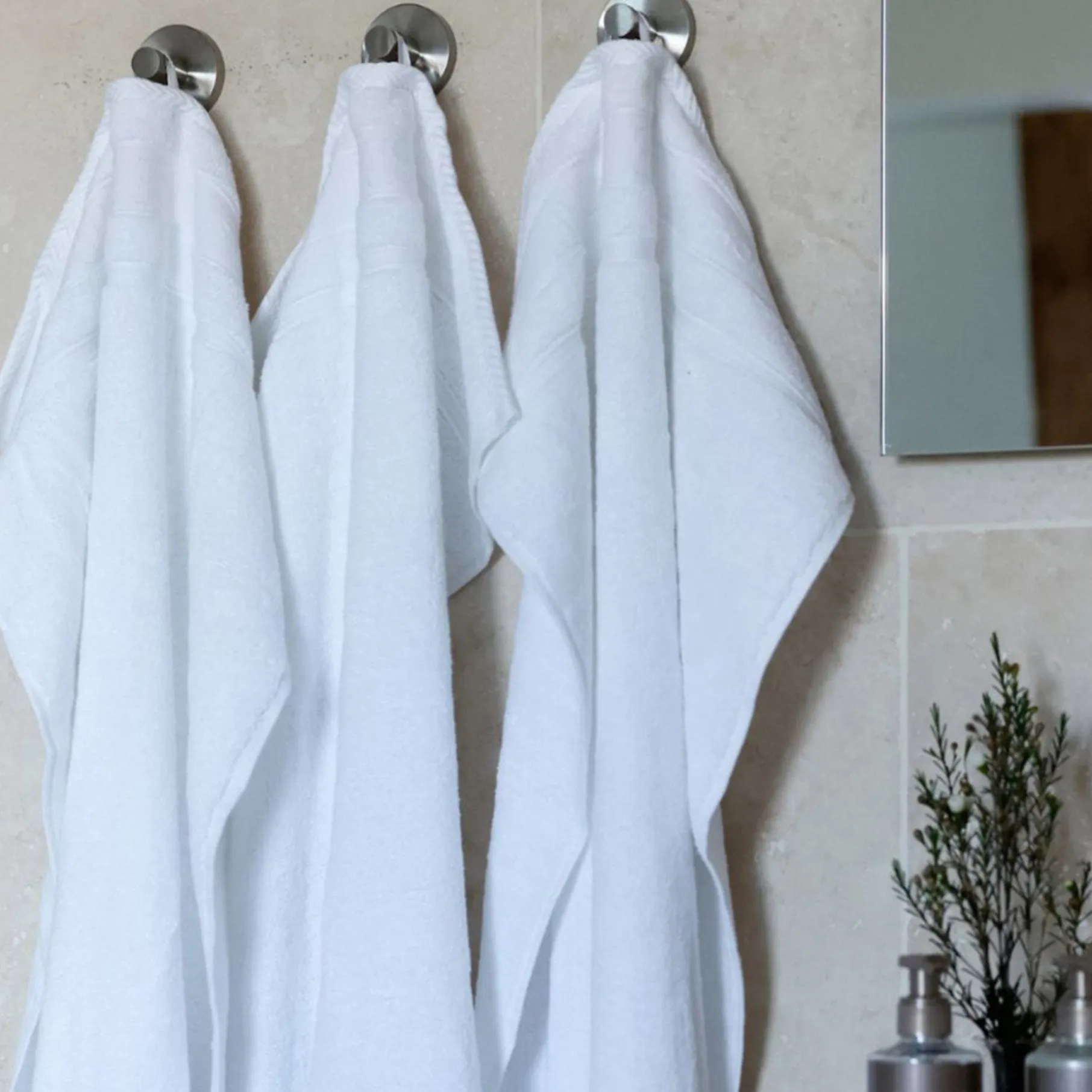 Håndklæde 2 stk 40x60 cm hvid