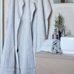 Håndklæde 2 stk 50x100 cm sand/beige striber