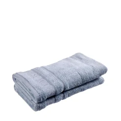 Håndklæde 2 stk 50x100 cm støvet blå