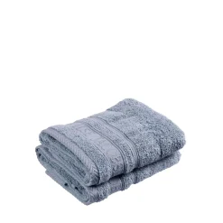 Håndklæde 2 stk 40x60 cm støvet blå