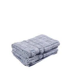 Håndklæde 2 stk 40x60 cm støvet blå striber