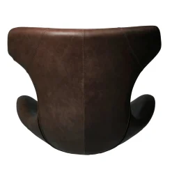 Kato loungestol læder m. chrome drejesokkel