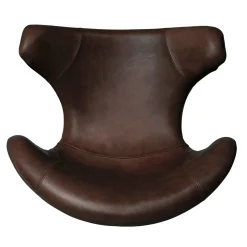 Kato loungestol læder m. chrome drejesokkel