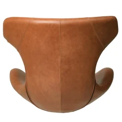 Kato loungestol læder m. sort drejesokkel