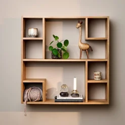 Keeper II væghylde, FSC certificeret egetræ 8D 70x70 cm