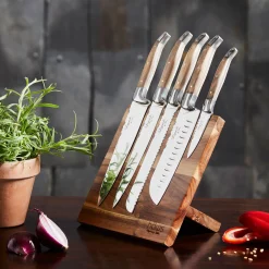 Knivsæt 5 dele m/blok