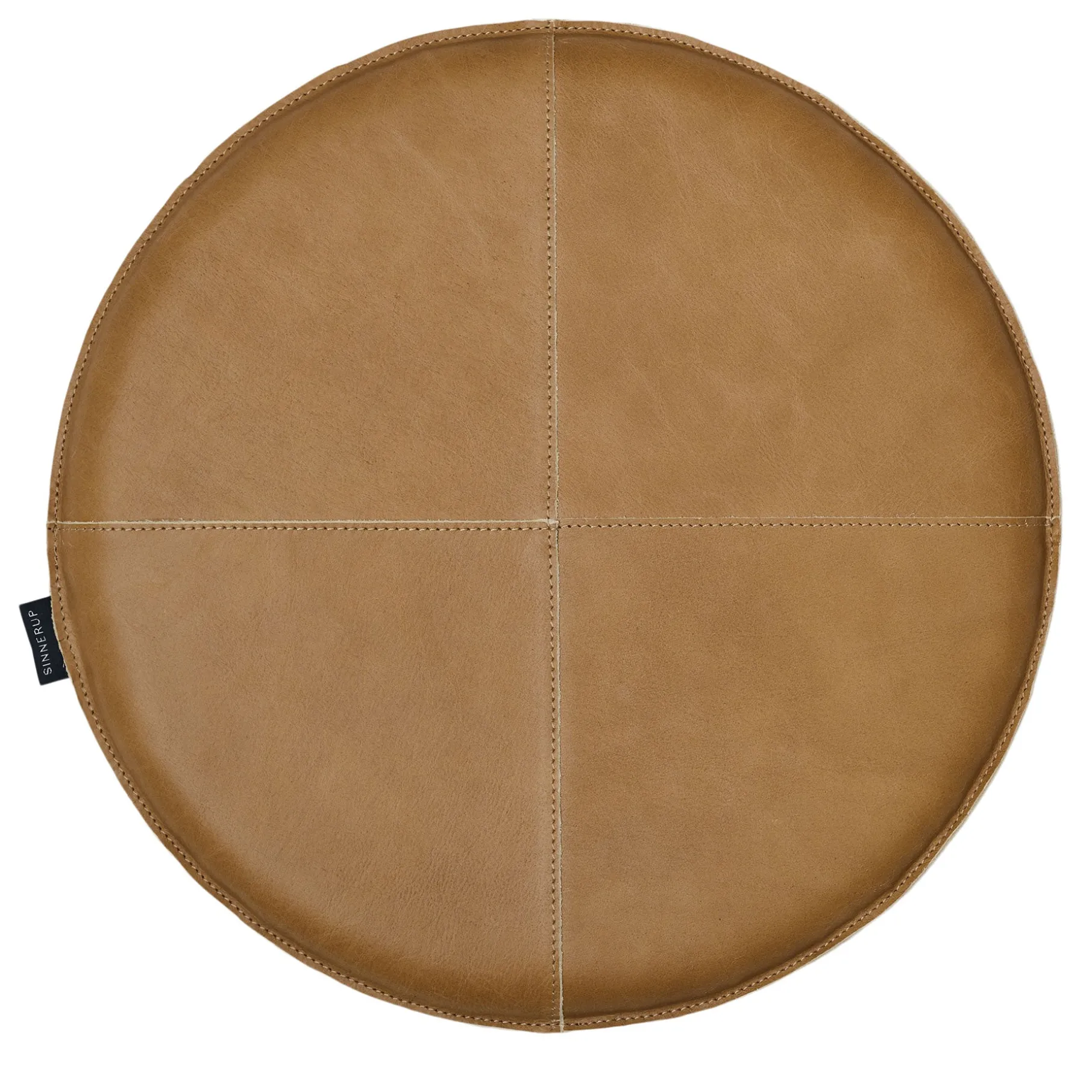 Læder hynde Ø38 cm