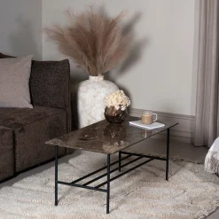 LINES II sofabord i marmor 100x50 cm