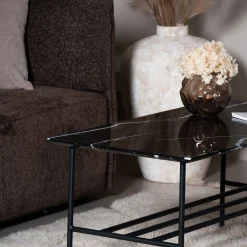 LINES II sofabord i marmor 100x50 cm