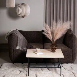 LINES II sofabord i travertin 80x80 cm