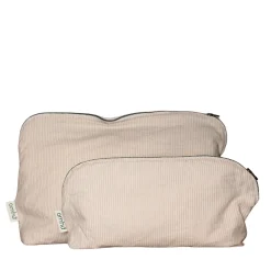 Makeup pung 24x15 cm mini strib sand