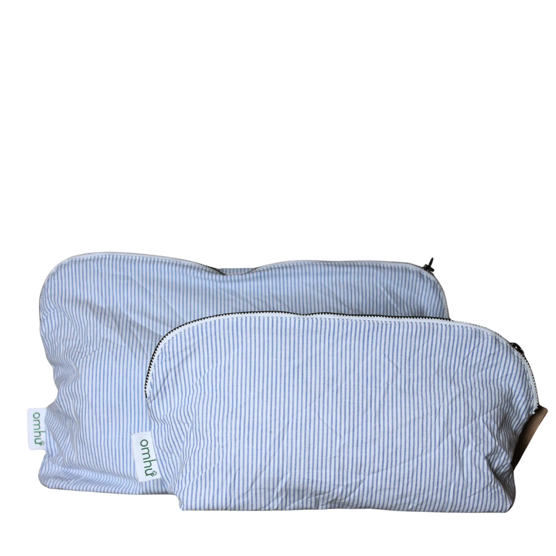 Makeup pung 24x15 cm mini strib blå