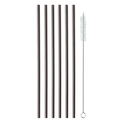 Metal sugerør 6 stk.