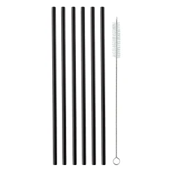 Metal sugerør 6 stk.