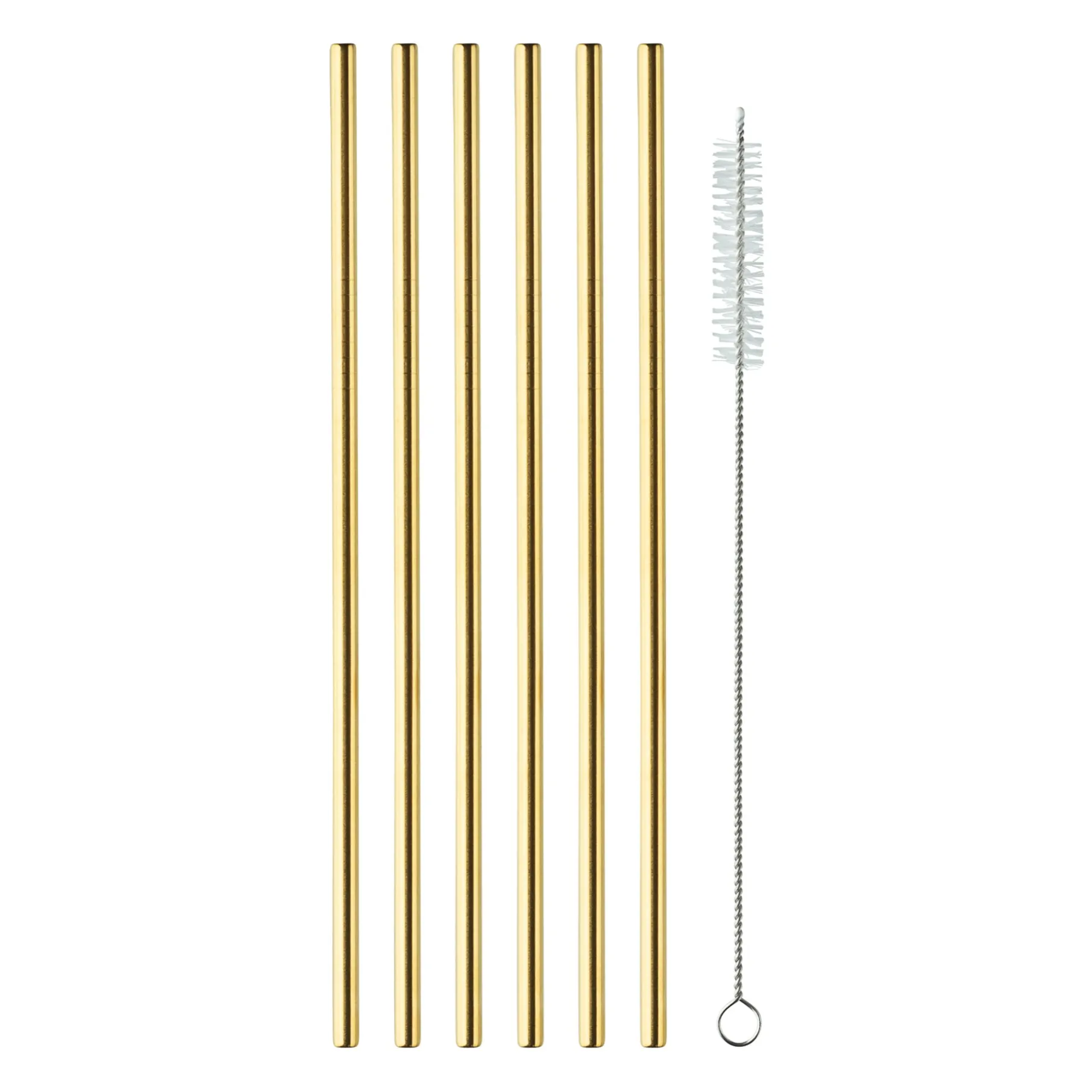 Metal sugerør 6 stk.