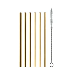 Metal sugerør 6 stk.