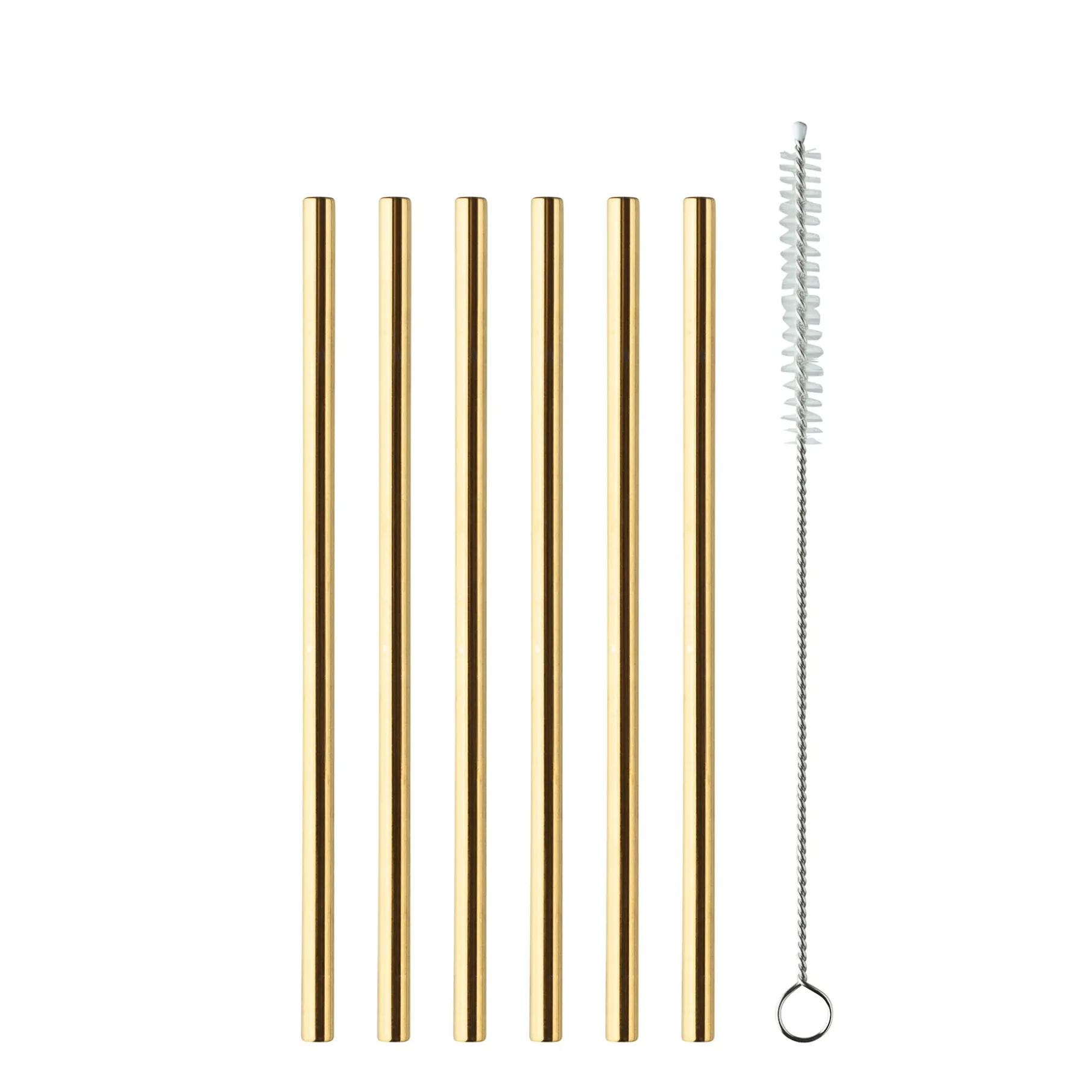 Metal sugerør 6 stk.