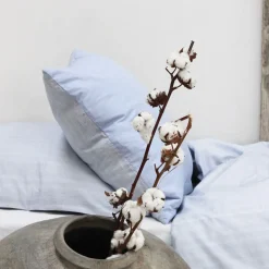 Mini strib sengetøj 140x200 cm blå