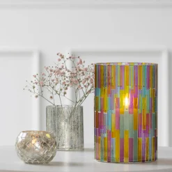 Mosaik fyrfadsstage H6,5 cm.