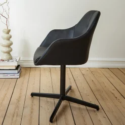 New Age læder m. drejefod