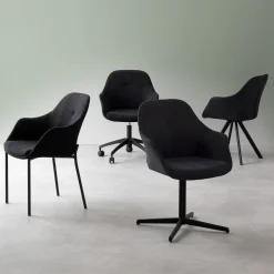 New Age sort stof m. faste ben