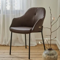 New Age spisebordsstol læder m.fast ben