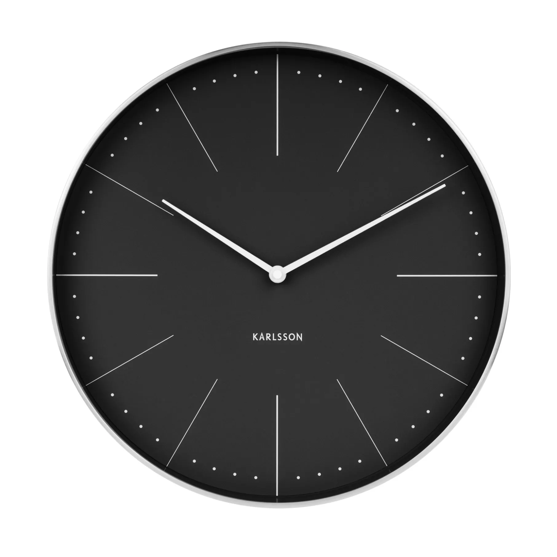 Normann vægur sort/krom i metal