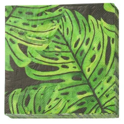 Papirserviet m. grønne blade