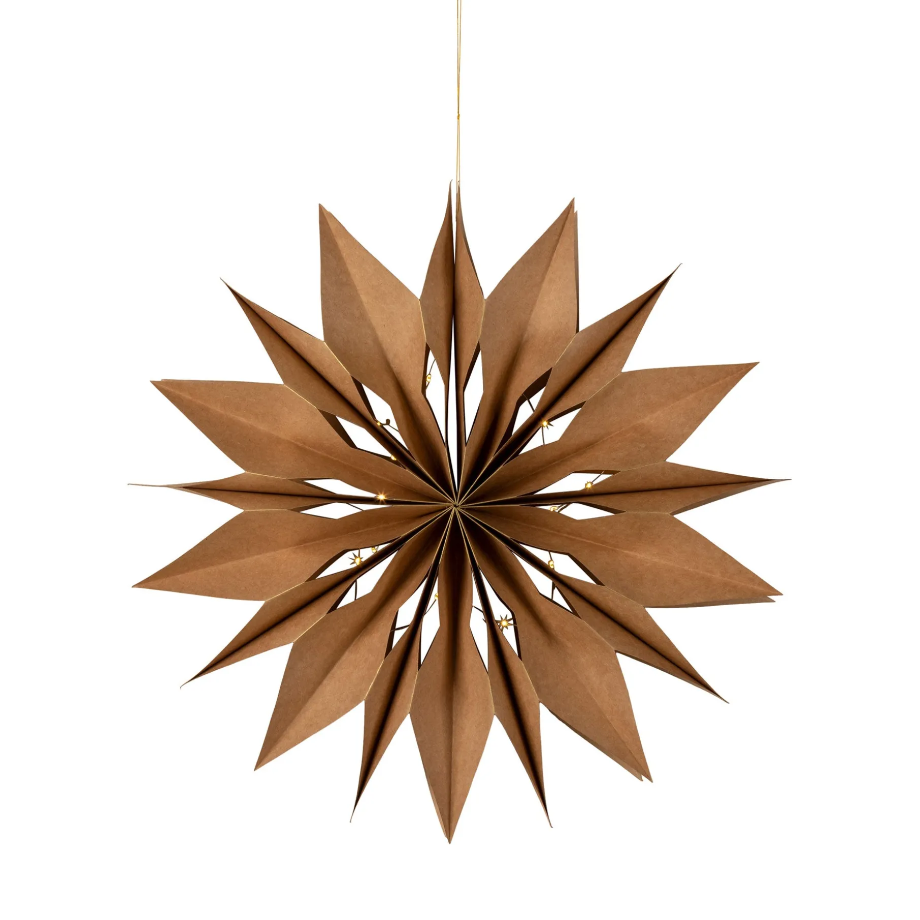 Papirstjerne med lys