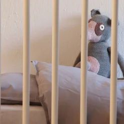 Percale sengetøj baby 70x100 cm lys grå